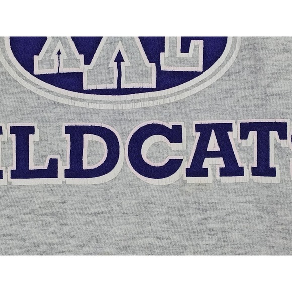Vintage 90s Men's XL KANSAS STATE UNIVERSITY WILDCATS NCAA t-shirt College Gray - Picture 7 of 8